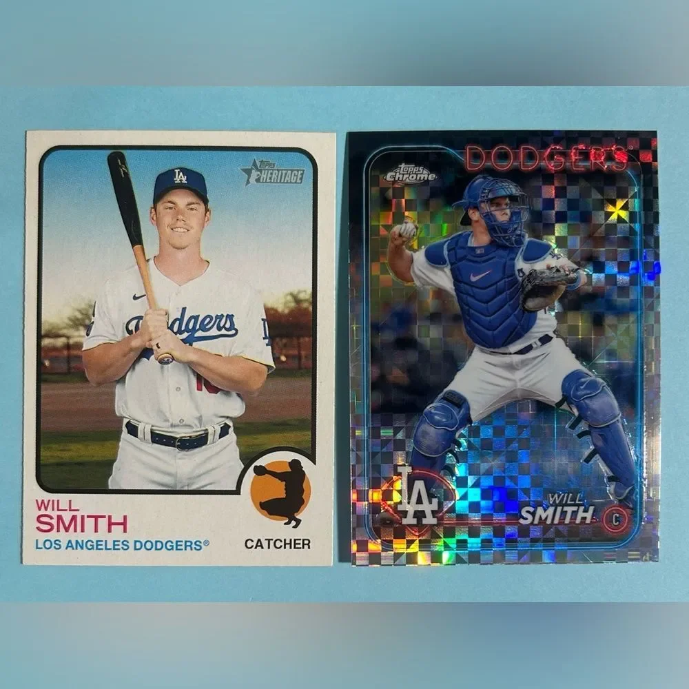 2-Will Smith, Los Angeles Dodgers Cards-2024 Topps XFactor & ‘22 Topps Heritage